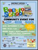 District Office 17 Back to School Community Event